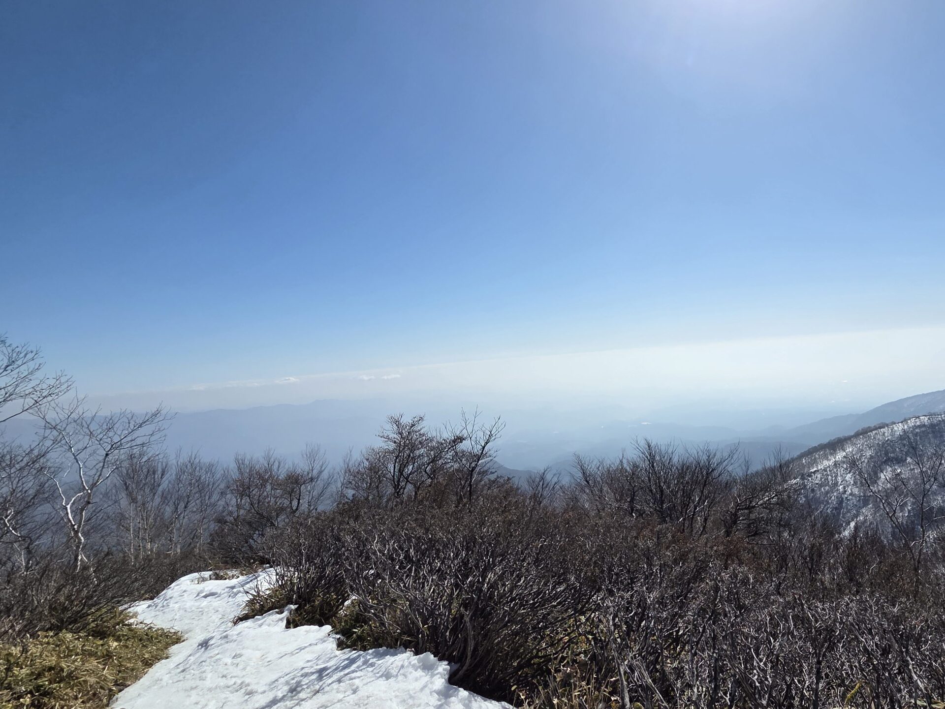 黒檜山〜駒ヶ岳 登山道の雪の状態