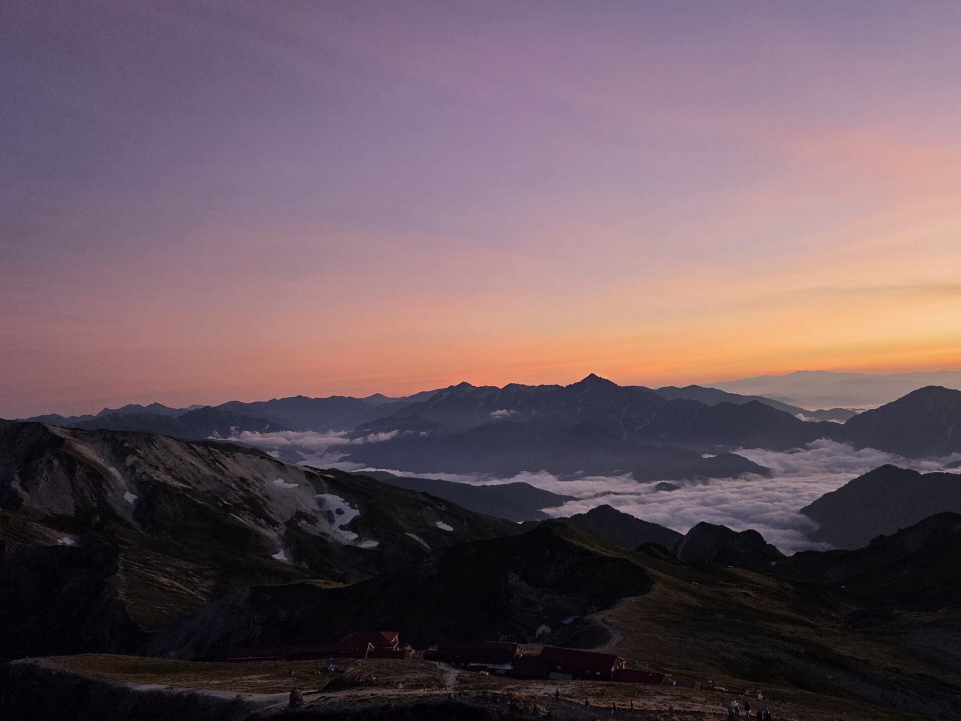 プロフィール写真。白馬岳の夕日